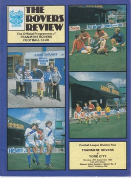 Tranmere Rovers v York City Match Programme 1980-09-29